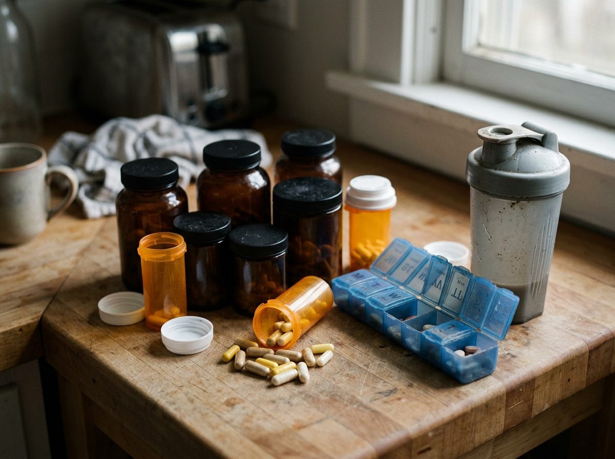The cluttered routine that never stuck.